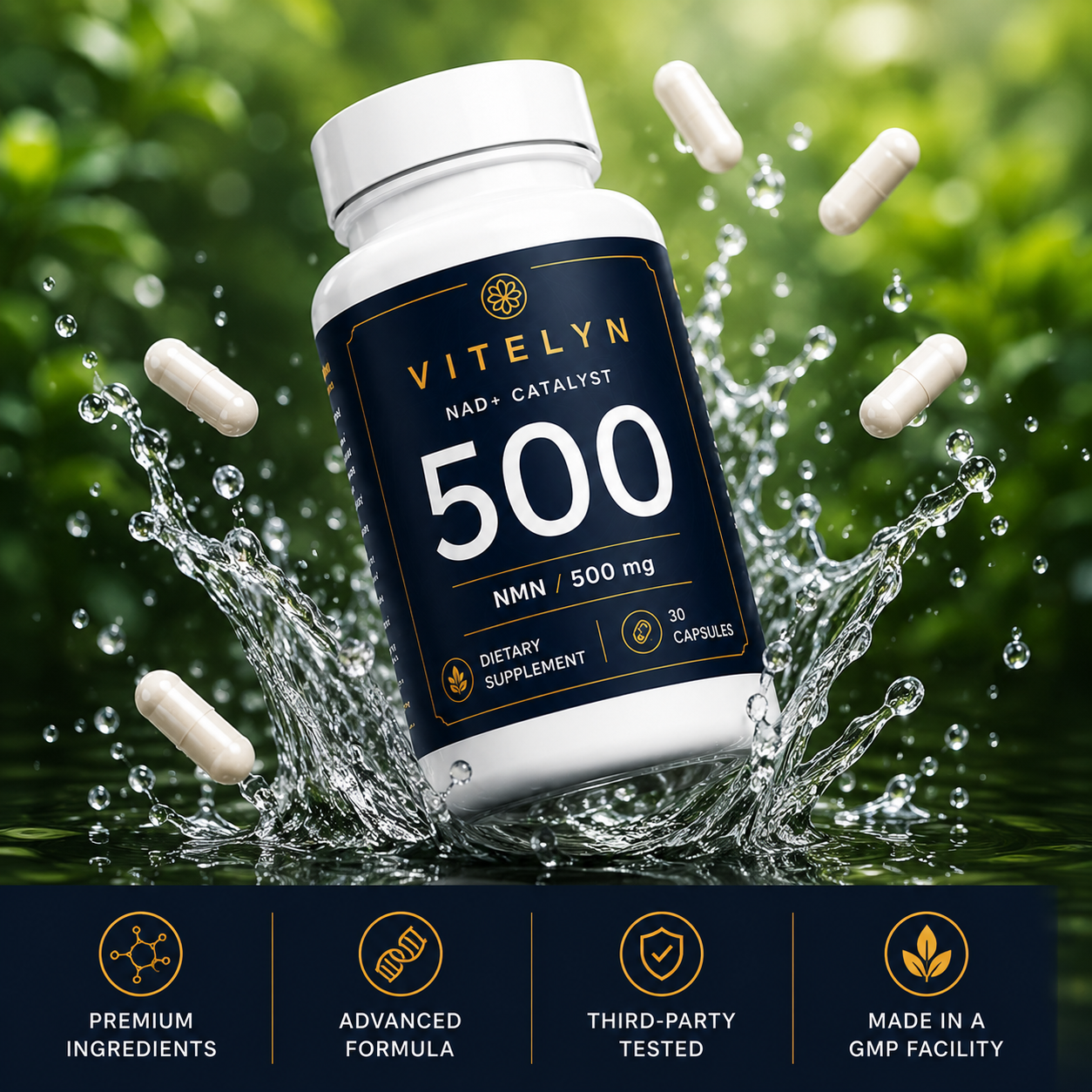Vitelyn NAD+ Catalyst 500 — NMN 500mg | 30 Capsules — view 2